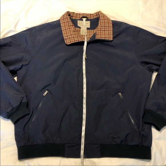L.L Bean Vintage Windbreaker Bomber Flannel Lined Jacket - Picture 8 of 10